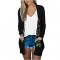 thumbnail image 2 of WFJCJPAF 2024 New Halloween Clearance! Halloween Cardigans for Women,Women's Fashion Halloween Printed Casual Long Sleeved Shirt Cardigan Tops - Black S, 2 of 6