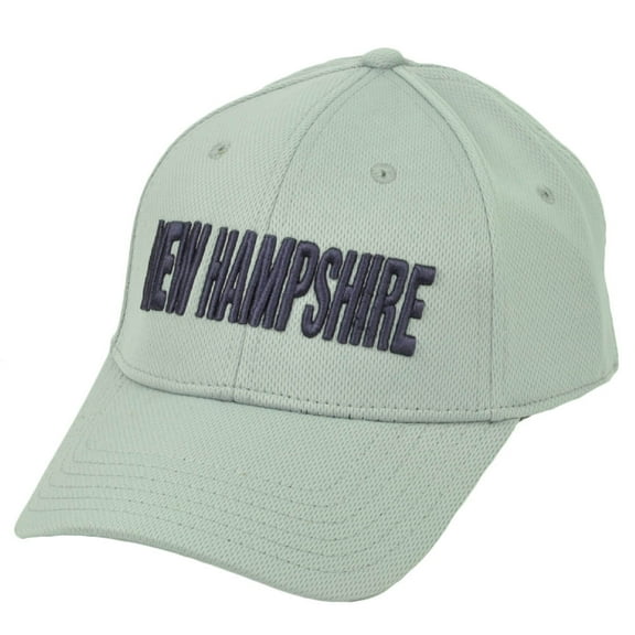 New Hampshire Flex Fit One Size Gray Stretch Hat Cap The Granite State USA