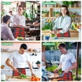 thumbnail image 5 of Yayeee Waist Apron with Pockets for Cooking Waterproof Half Server Aprons, Red and Blue Pattern, 5 of 7