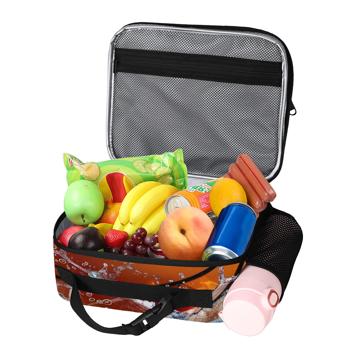 Herdesigns Basketball Large Backpack Set with Lunch Box Lightweight Water Resistant Travel Laptop Backpacks Casual Daypacks for Women Men