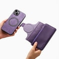 thumbnail image 2 of Allytechgroup Magnetic Compatible for Samsung Galaxy Note 20 Ultra Wallet Case with Credit Card Slot, PU Leather Kickstand Shockproof Protective Bunper Back Cover for Galaxy Note 20 Ultra, Purple, 2 of 15