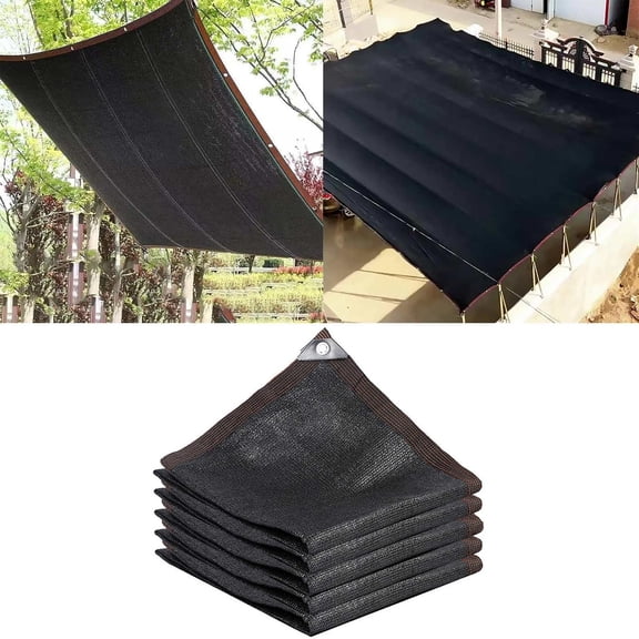PLJFXXM 90% Shade Cloth,10x20ft Tear Resistant Sun Shade Net with Reinforced Grommet,Durable Garden Shade Tarp Cover for Greenhouse,Plant Cover, Chicken Coop,Patio and Pergola,Black