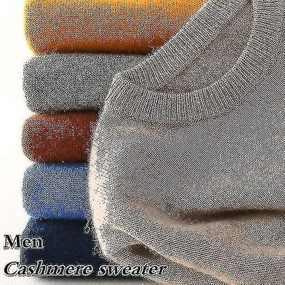 Men's Cashmere Sweater Autumn Winter Soft Warm Knitted Pullover Knitted Sweater