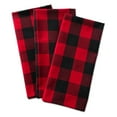 thumbnail image 2 of DII Buffalo Check Kitchen, Classic Farmhouse Dishtowel Set, 20x30", Red & Black, 3 Piece, 2 of 5