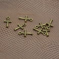 thumbnail image 4 of Hallazgos de joyería Soledad Colgante de cruz 3D de aleación Bronce antiguo 50 piezas, 4 of 10