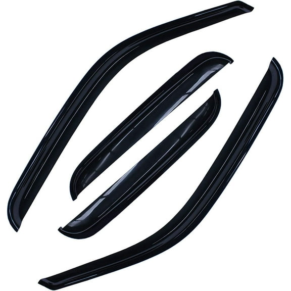4pcs Side Window Deflectors Window Visors for Sun/Rain Guard Visor
