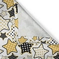thumbnail image 5 of Ambesonne Yellow Grommet Curtain, Retro Polka Dotted Stars, 50" x 96", Marigold Black White, 5 of 6