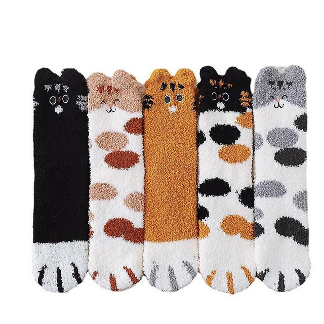 BR Calcetines acogedores de lana de invierno: 5 pares para mujeres, niñas y damas