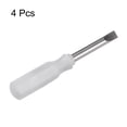 thumbnail image 3 of Uxcell 4Pcs SL3.0 Mini Slotted Screwdriver 3mm Magnetic Flat Head 45mm Length for Repairs, White, 3 of 6