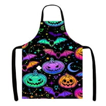 Halloween Aprons for Adults Halloween Kitchen Cooking Pumpkin Apron for Women Men Waterproof
