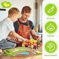 thumbnail image 2 of sixwipe 21 Pcs Kids Safe Knife Set for Real Cooking, Kids Knives Sets with Apron Cutting Board Crinkle Cutters, Kitchen Tool Toy for 3-10 Girl Boy Gifts, 2 of 8