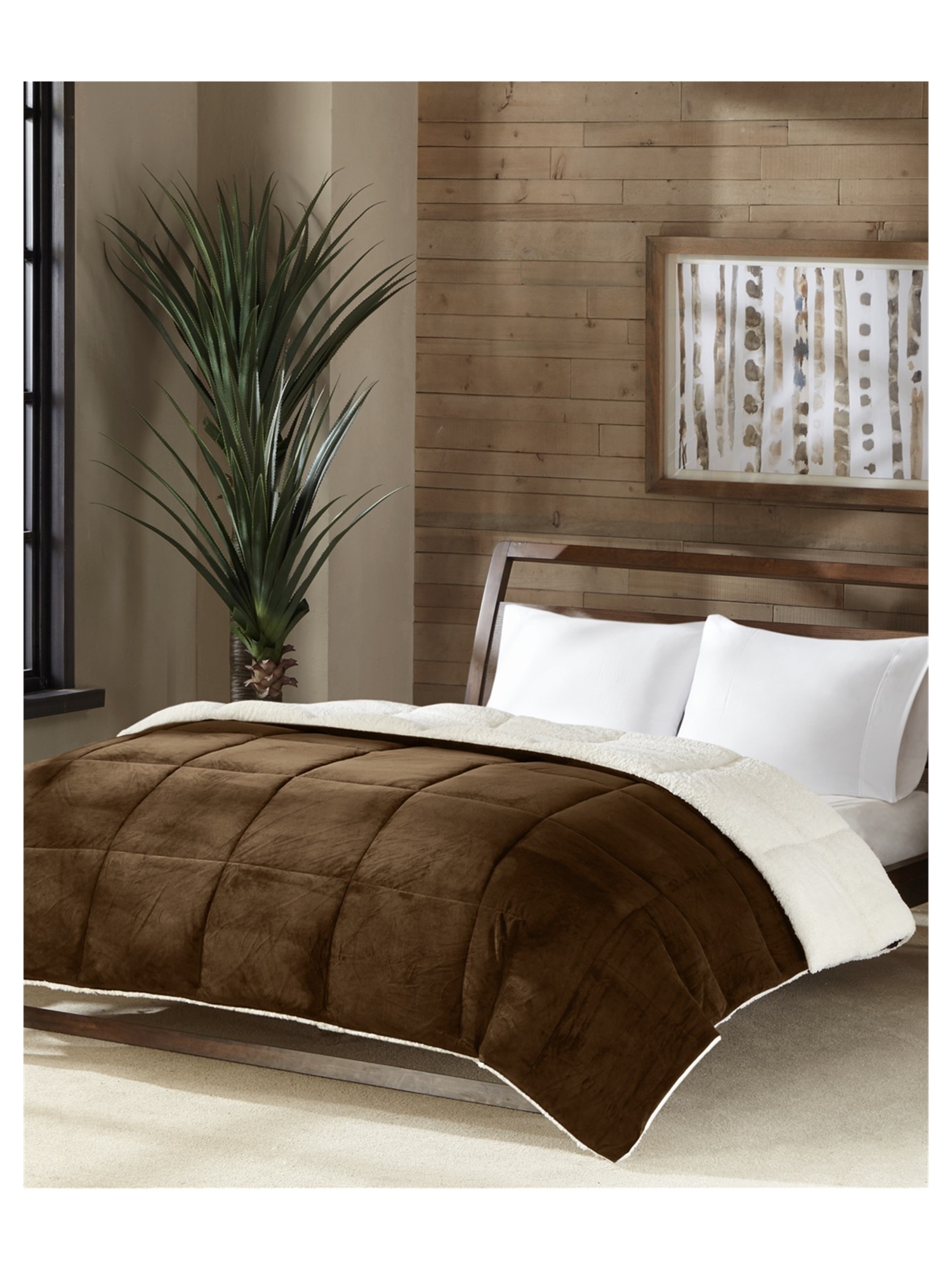 Premier Comfort Unisex Velvet Sherpa Traditional Comforter Set