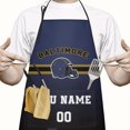 thumbnail image 1 of BALTIMORE Custom Aprons for Men Women, Personalized Football Style Apron with Name and Number, Customized Apron with Pockets Gift, 1 of 5