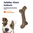 thumbnail image 3 of Petstages NewHide Alternative Dog Chew Toy, Large Liver Branch, 3 of 8