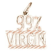 14K Rose Gold Saying Pendant - 17 mm