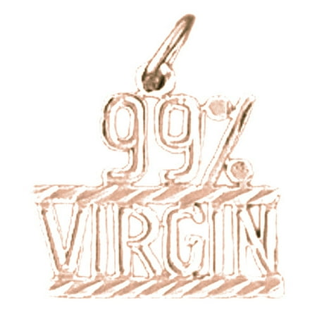 14K Rose Gold Saying Pendant - 17 mm