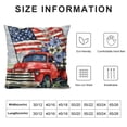 thumbnail image 6 of JRXY 4th of July Pillow Covers American Flag Freedom Truck Flower Fireworks Patriotic Pillows Blue Red White Buffalo Plaid Stripes Cushion Case for Home Sofa Couch Office  2pcs White, 6 of 6