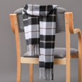 thumbnail image 1 of Bufanda de celosía con borlas para hombre y mujer, chal clásico cálido de Cachemira, hijab largo para otoño e invierno, 180x35cm Fivean unisex, 1 of 2