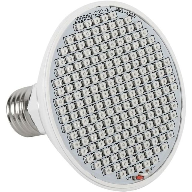 Plant Light E27 24W 85V265V 200LED Lámpara de cultivo para cultivo hidropónico acuático con ángulo de haz de 120 grados esquí esquí Gafas de esquí