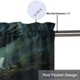 thumbnail image 5 of Eagle Rod Pocket Thermal Insulated Curtain Valance Forest Waterfall Nature Landscape Window Treatment Valance Curtains for Bathroom 54 by 18 in, 1 Panel, 5 of 6