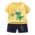 thumbnail image 3 of Boy Outfits Summer 2 Piece Short Sleeve Casual Ages 1 7 Breathable Sets Boys Clothes, 3 of 3