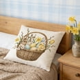 thumbnail image 5 of HuiXinOu Easter Decorative Pillow, Bunny and Chick Patterned Egg Print Cushion, Soft Comfortable Throw Pillow, Suitable for Sofa, Bedroom, Living Room Holiday Decoration, 5 of 6