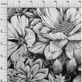 thumbnail image 3 of oneOone Rayon Gray Fabric Florals Fabric For Sewing Printed Craft Fabric By The Yard 56 Inch Wide, 3 of 4