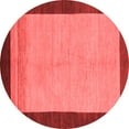 thumbnail image 1 of Ahgly Company Indoor Round Abstract Red Modern Area Rugs, 4' Round, 1 of 4