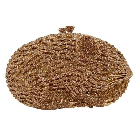 StyleSack Novelty Mouse Rhinestone Clutch Purse - Crystal Evening Bag Diamond Handbag for Women