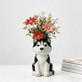 thumbnail image 3 of Weird Dog Face Ceramic Vase For Flowers - Quirky Animal Shaped Tabletop Decor For Dog Lovers Home Office Gift, 3 of 4