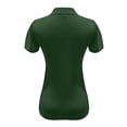thumbnail image 5 of Women's Plus Size Solid Color Mock Neck Short Sleeve Slim Fit T Shirt, Breathable Stretchy Basic Tee for Summer Daily Layering, Soft and Comfortable Base Top Blackish Green S, 5 of 6