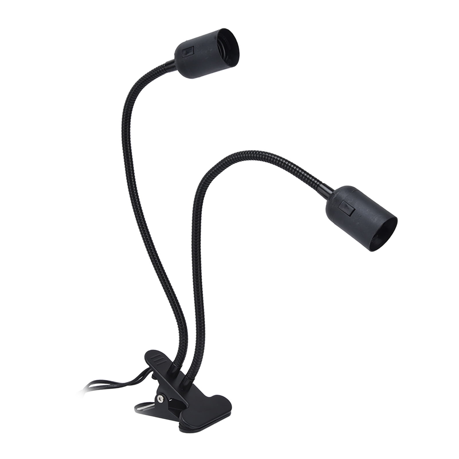 Table Lamp Holder E27/E26 Black Double Headed 360 Degree Durable