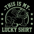 thumbnail image 2 of Women's Garfield St. Patrick's Day This is my Lucky Shirt  Graphic Tee Black Large, 2 of 4