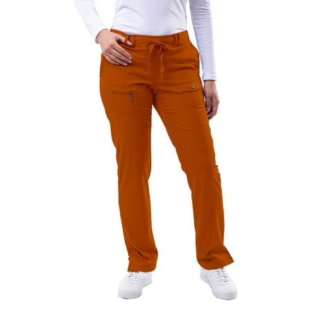 

Adar Pro Scrubs For Women - Skinny Leg Yoga Scrub Pants - P4100P - Cinnamon - L