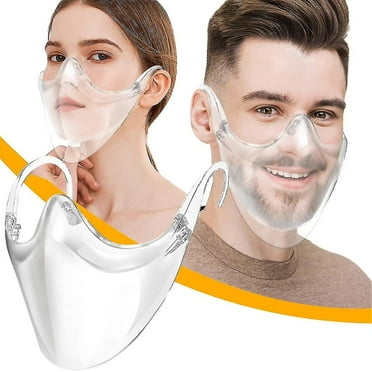 Clear Face Mask Transparent Face Shield Durable Protective Mask Washable Reusable Mouth Cover