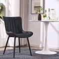 thumbnail image 6 of YOUNIKE Soft Dining Chair Set of 2 Black PU Leather Upholstered Full Back Side Chair, 6 of 7