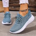 thumbnail image 5 of NOKIO Women 𝖫a𝖼e Up Sneakers Lightweight Knit Sport Shoes Breathable Gym Workout Shoes Comfortable Soft Sole Running Shoes for Hiking Jogging Training Wear, 5 of 8