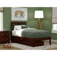 thumbnail image 2 of Pemberly Row Twin Storage Solid Wood Bed with USB Turbo Charger in Walnut, 2 of 7