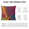 thumbnail image 5 of YINGXI  Throw Pillow Cover Case Colorful Leaves Print Artn Cushion Covers for Couch/Sofa/Kitchen/Car/Boy Gilrs Bedroom Livingroom 24x24in, 5 of 5