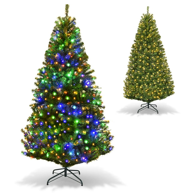 Costway 6Ft Pre-Lit Artificial Christmas Tree Hinged 350 LED