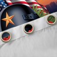 thumbnail image 4 of Manfei Us Flag Kitchen Curtains,Honoring The Brave Print Black Out Curtains Pack of 2 (42x63 Each), 4 of 7