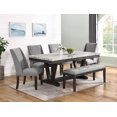 thumbnail image 5 of Formal Dining Table, 42" Rectangular Table with White Faux Marble Table Top, Trestle Base and Black Finish Legs, Dining Room Furniture, Black&White(Table Only), 5 of 6