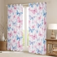 thumbnail image 2 of Homewish Flying Butterflies Curtains Pack of 2 (42x84 Each) for Teens Boys Girls,Pink Blue Curtains Blackout,Dreamy Princess Bedroom Curtains,Lightweight Room Decor, 2 of 6