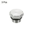 thumbnail image 3 of Unique Bargains M12x1.5 Male Plug Stainless Steel Thread Hex Head Socket Pipe Fitting with Sealing Rubber Ring 3 Pack, 3 of 5
