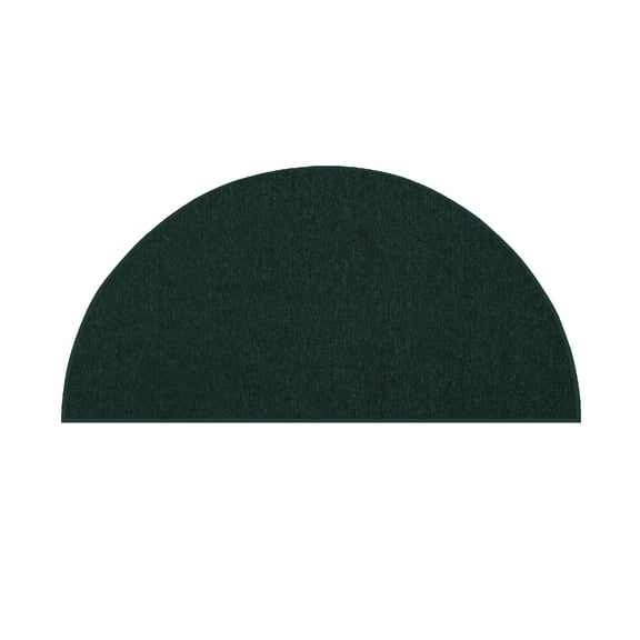 Furnishmyplace Modern Indoor/Outdoor Commercial Solid Dark Green Color, Area Rugs 48" x 96" Half Round