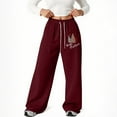 thumbnail image 4 of DHFJKG Girl's Christmas Baggy Sweatpants Lightweight Straight Leg Santa Pattern Athletic Pants With Pockets And Elastic Drawstring Leisure Pants, 4 of 5
