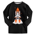 thumbnail image 7 of CAICJ98 Toddler Boy Pajamas Long Sleeve Space Rocket Top and Planet Pants Pjs Set Little Kids 2 Piece Soft Cotton Sleepwear (3-4 T,Orange), 7 of 7