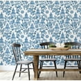 thumbnail image 4 of S4Sassy Temple Garden Wallpaper - Asian Style Wall Covering, 25" x 360" Self-Adhesive Wallpaper, Decorative Wall Wrap, Easy DIY Decor For Bedroom, Living Room, Living Spaces - Blue, 4 of 8