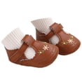 thumbnail image 5 of Fozruso Baby Sandals For Soft Sole Breathable Comfortable Casual Walking Shoes With Embroidery Design For Boys Girls 0 18 Months,Sizes 6 Toddlers 12-18 Months(Brown), 5 of 7