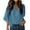 Blue, variant on Palato Womens Plus Size Tops,Women's Casual Draped V-neck Flared Sleeve Loose Shirt Top